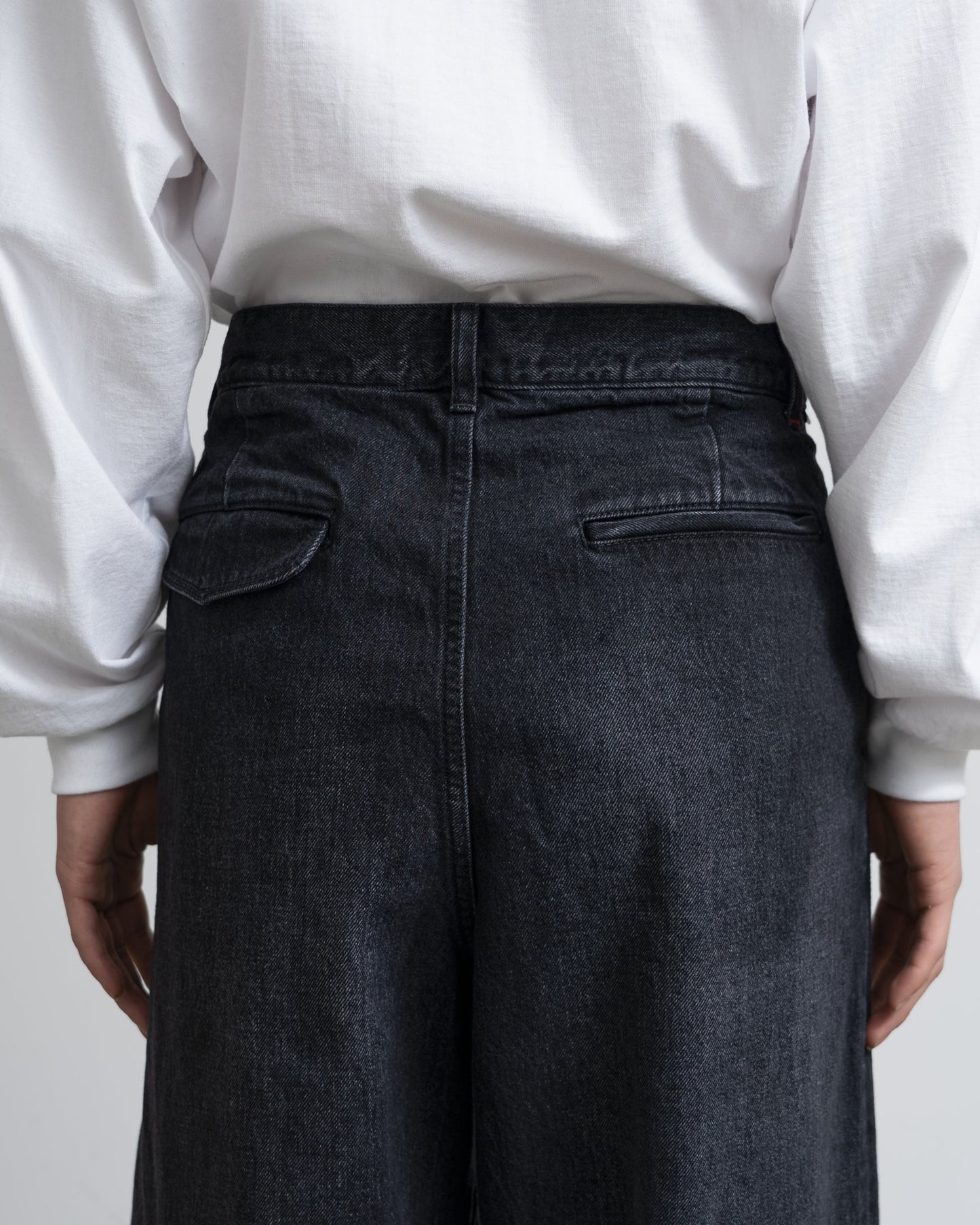 Graphpaper Selvage Denim Two Tuck Pants - DARK FADE