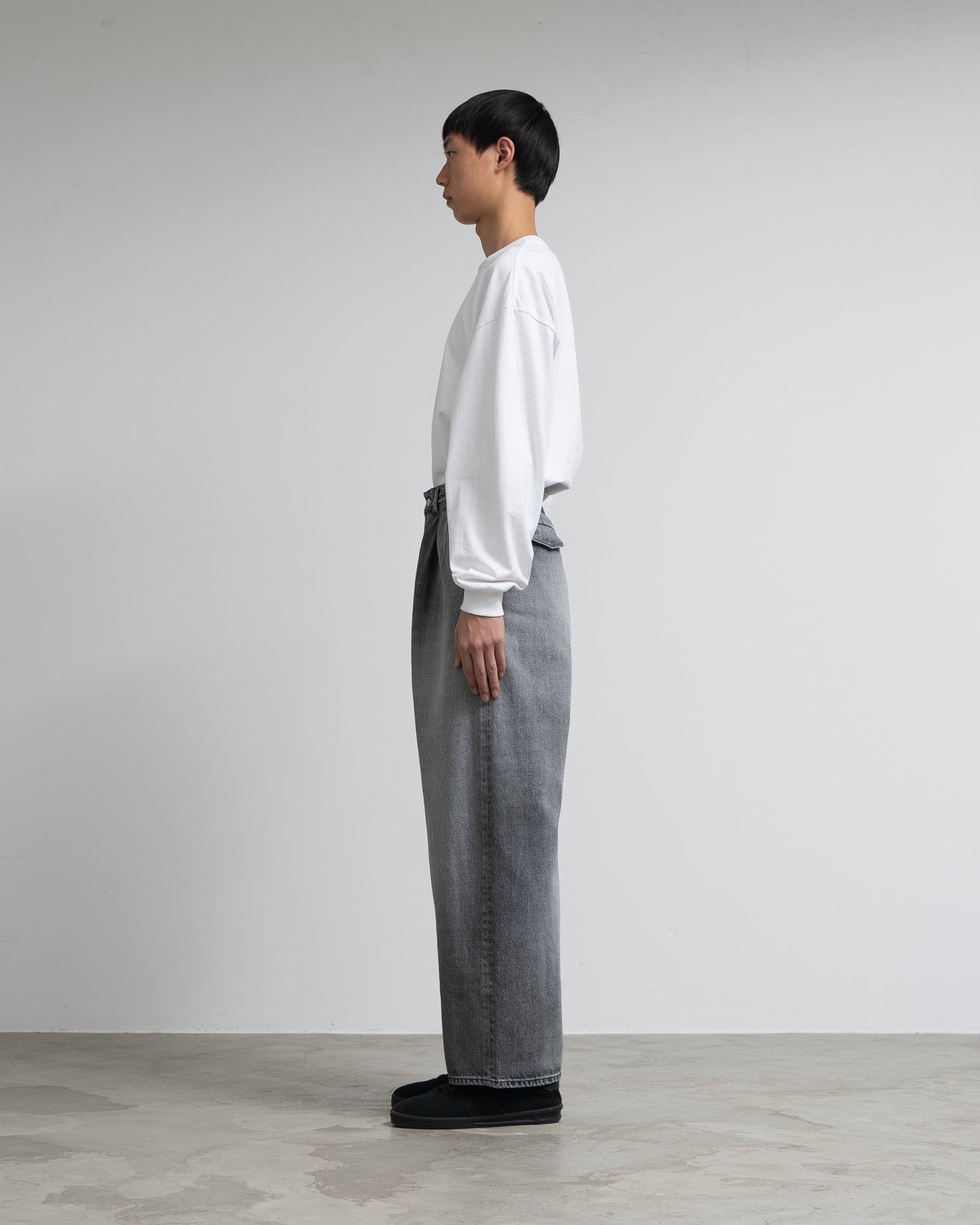 Graphpaper Selvage Denim Two Tuck Pants - LIGHT FADE