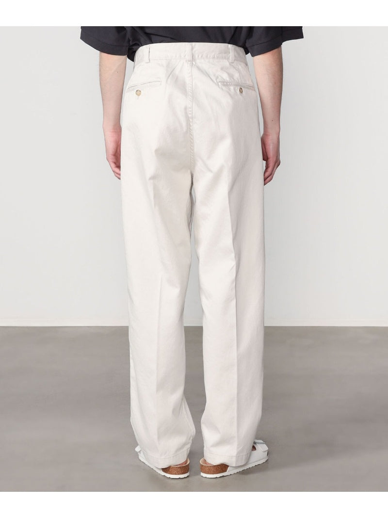 orSlow TWO TUCK WIDE TROUSERS Ivory