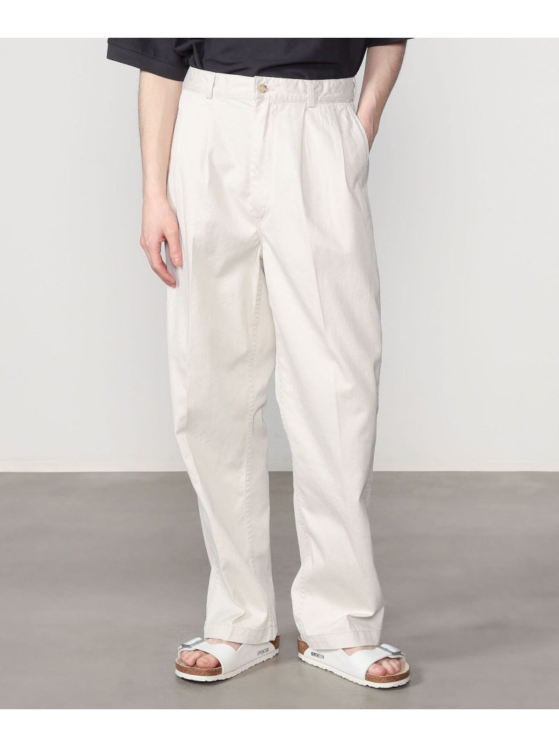 orSlow TWO TUCK WIDE TROUSERS Ivory – unexpected store