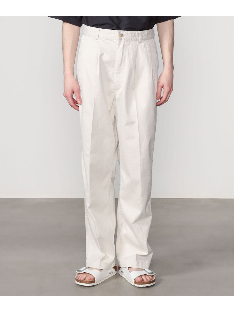 orSlow TWO TUCK WIDE TROUSERS Ivory – unexpected store