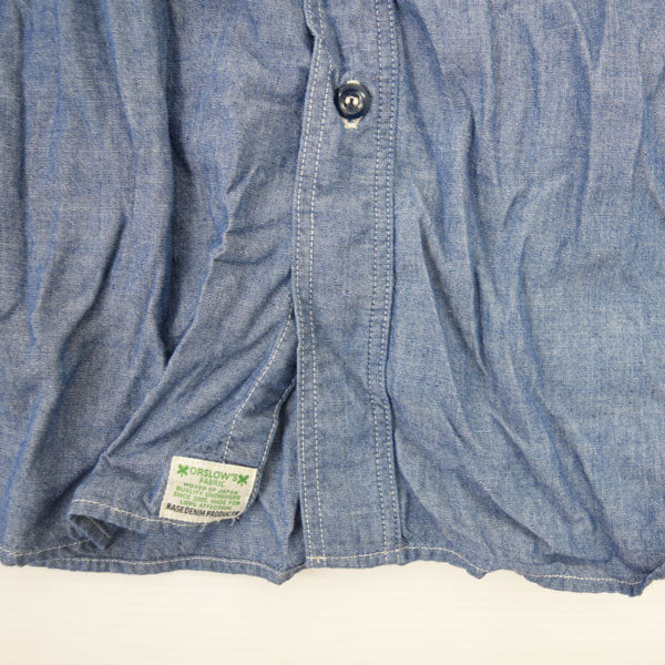 orSlow Vintage Fit Chambray Work Shirt Bleached Chambray