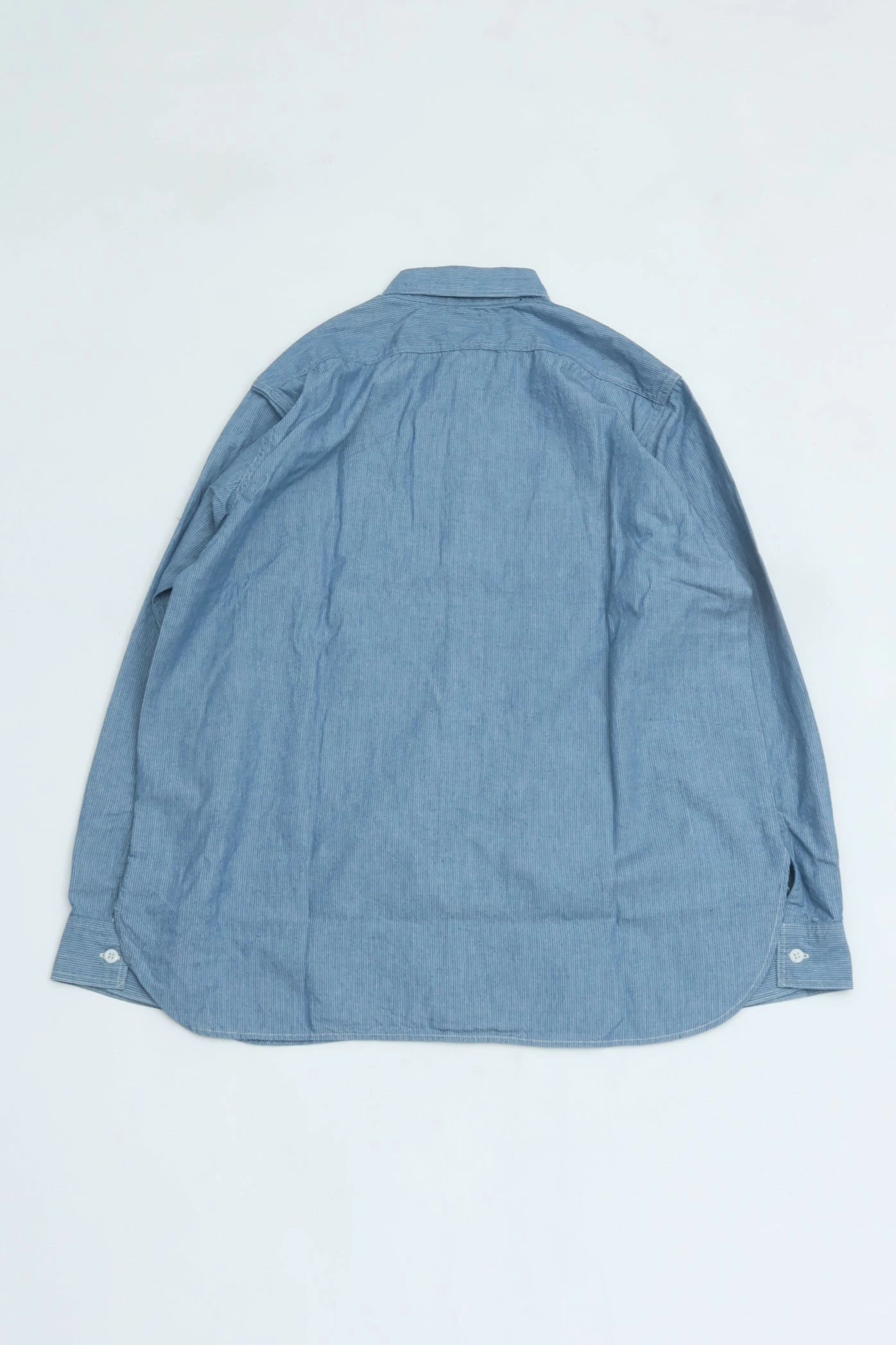 orSlow RELAX FIT STRIPE CHAMBRAY WORK SHIRT