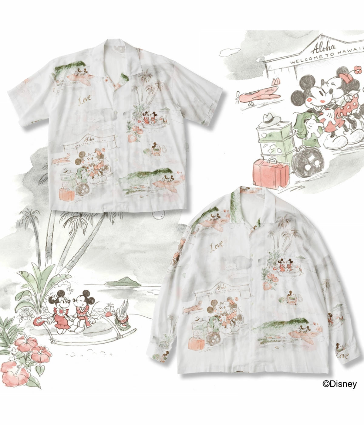 Porter Classic DISNEY M&F PC ORIGINAL ART ALOHA COLLECTION ALOHA SHIRT HAWAII