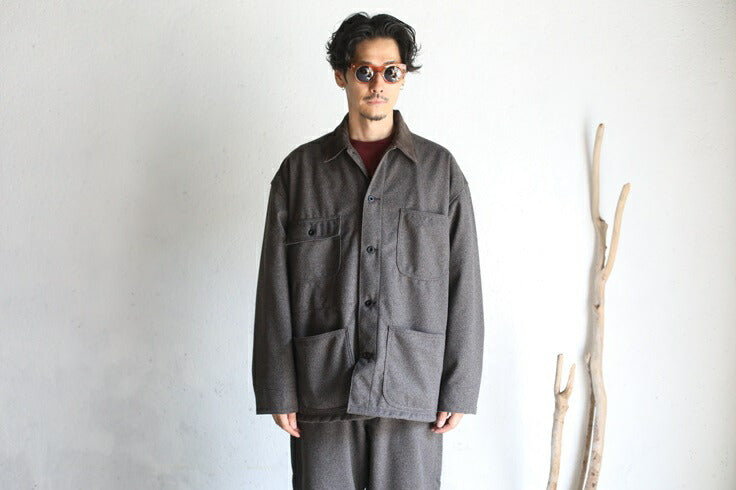 orSlow HOUNDSTOOTH RELAX FIT COVERALL BROWN HOUND'S TOOTH