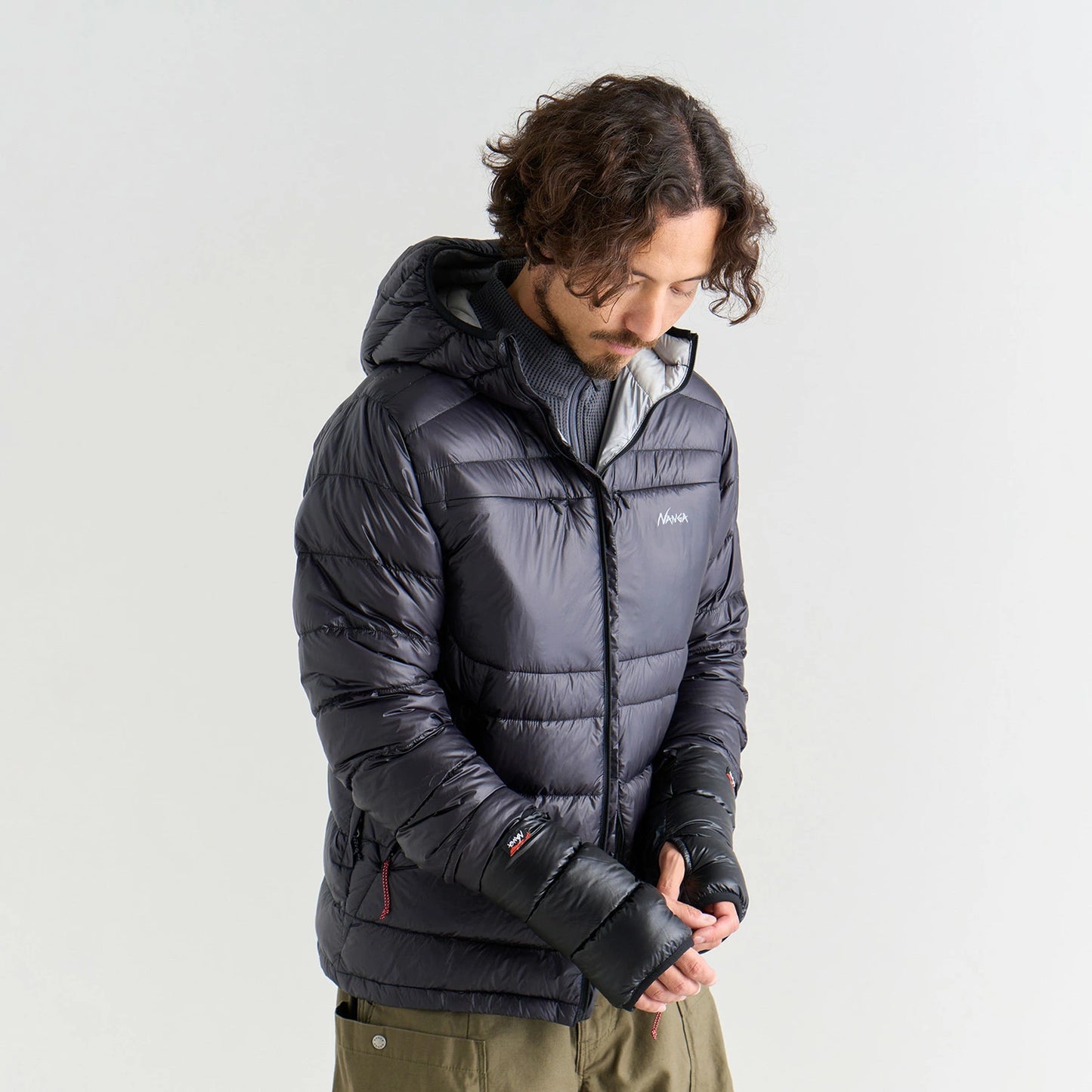 NANGA MINIMARHYTHM DOWN ZIP HOODIE