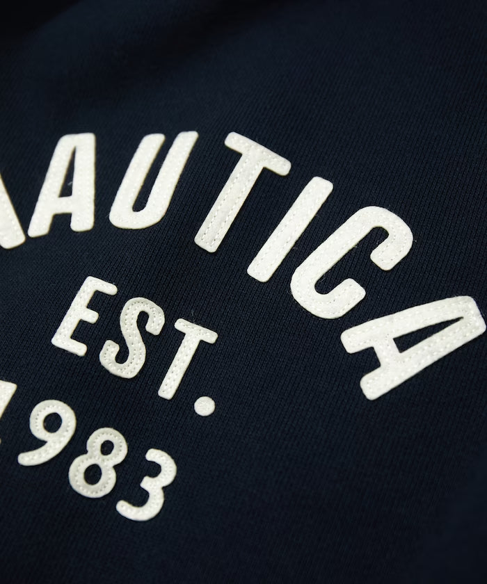 NAUTICA JAPAN Felt Patch Arch Logo Crewneck Sweatshirt