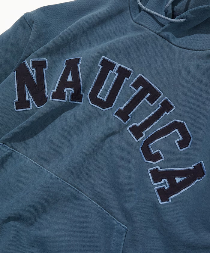 NAUTICA JAPAN Pigment Dyed Arch Logo Sweat Hoodie