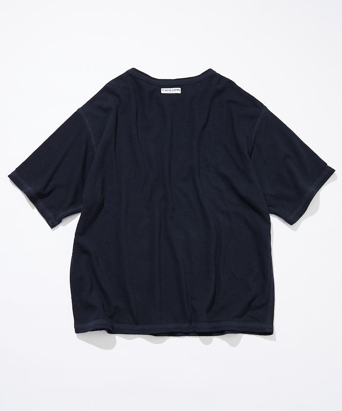 CAHLUMN Boat Neck French Terry T-Shirt