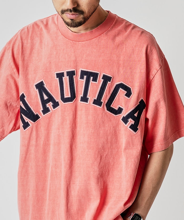 NAUTICA JAPAN Pigment Dyed Arch Logo S/S Tee – unexpected store