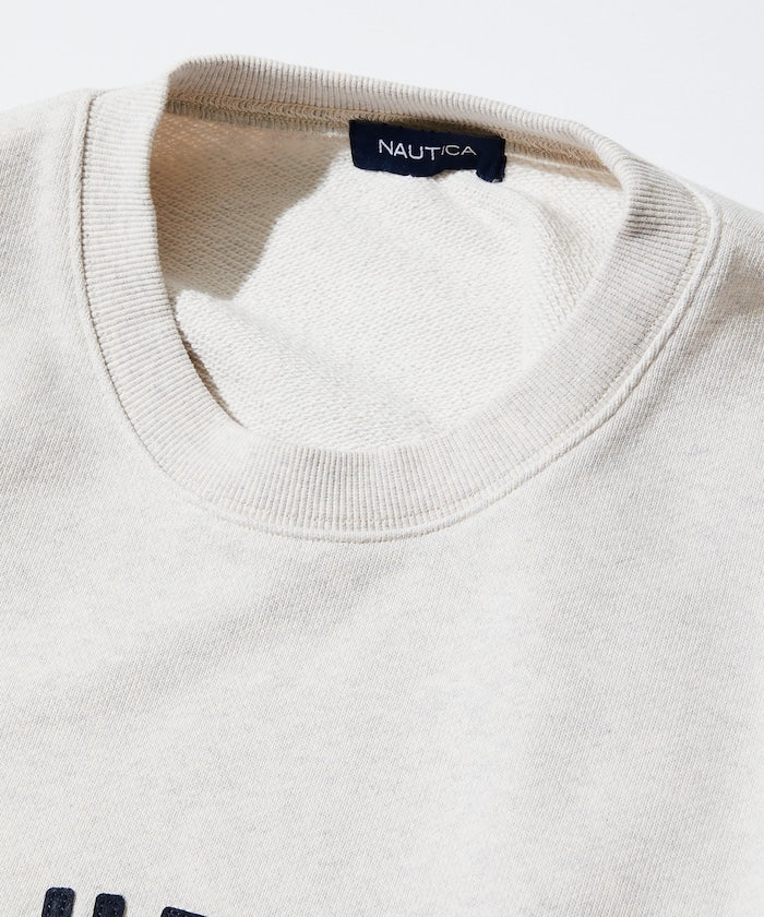 NAUTICA JAPAN Felt Patch Arch Logo Crewneck Sweatshirt