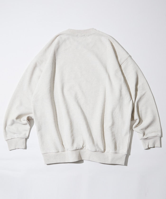 NAUTICA JAPAN Felt Patch Arch Logo Crewneck Sweatshirt