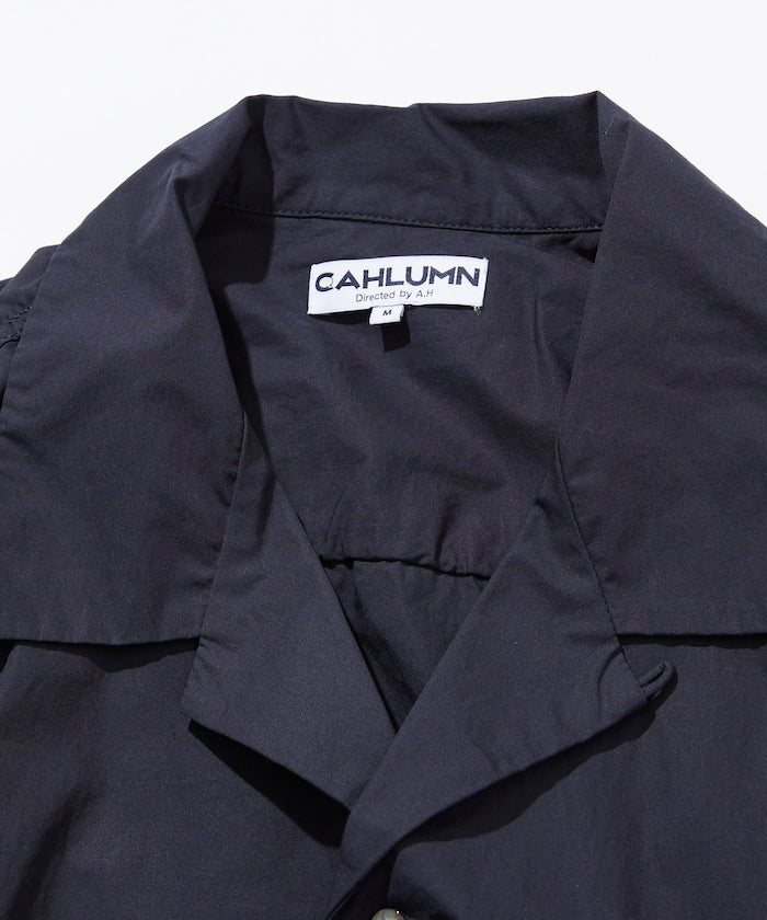 CAHLUMN Magazine Pocket Broadcloth Open Collar Shirt