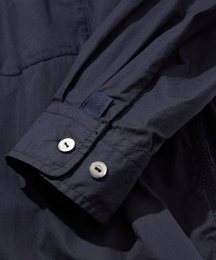 CAHLUMN Magazine Pocket Broadcloth Open Collar Shirt