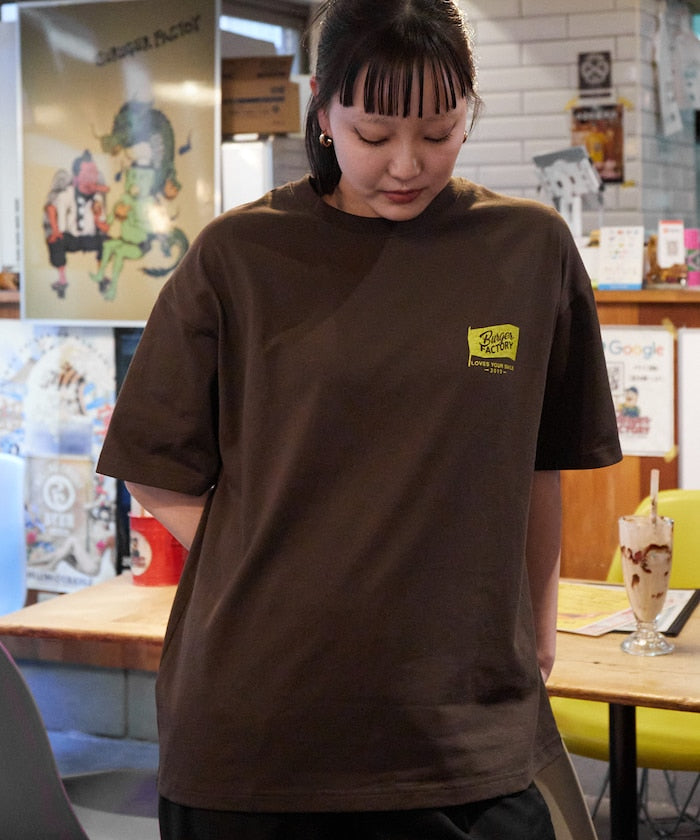 Burger Factory x FREAK'S STORE Burger Factory Special Big Silhouette Back Print Crew Neck T-shirt