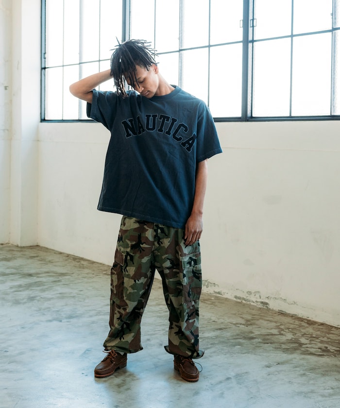 ★ SATUR ★ARCH LOGO PIGMENT WASHED T-SHIRT NAUTICA JAPAN Pigment Dyed Arch Logo S/S Tee – unexpected store