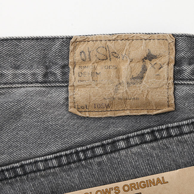 orSlow 105 90’s 5POCKET BLACK DENIM BLEACH