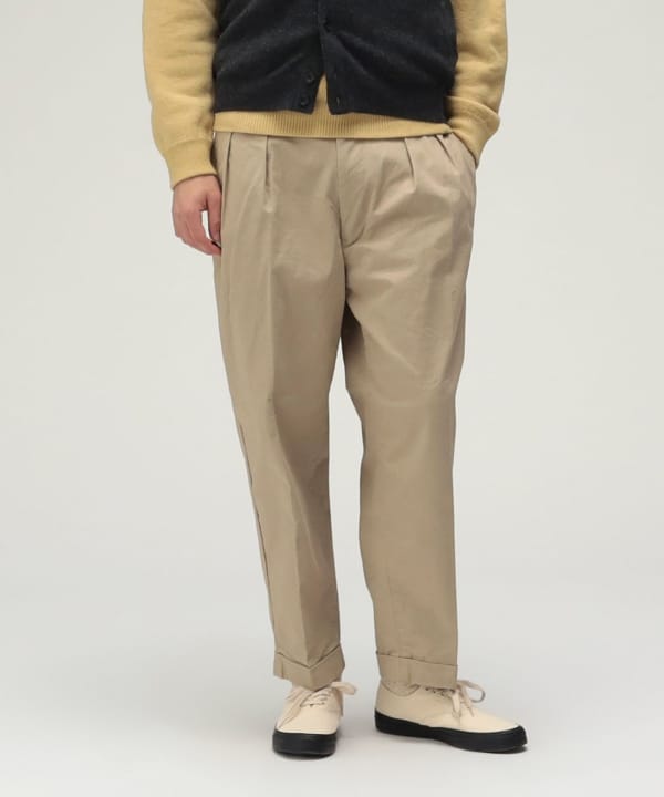 BEAMS PLUS 2 Pleats Tapered Twill