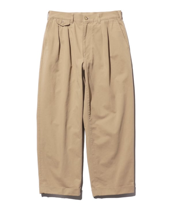 BEAMS PLUS 2 Pleats Trousers Twill