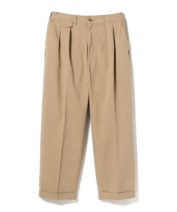 BEAMS PLUS 2 Pleats Trousers Twill