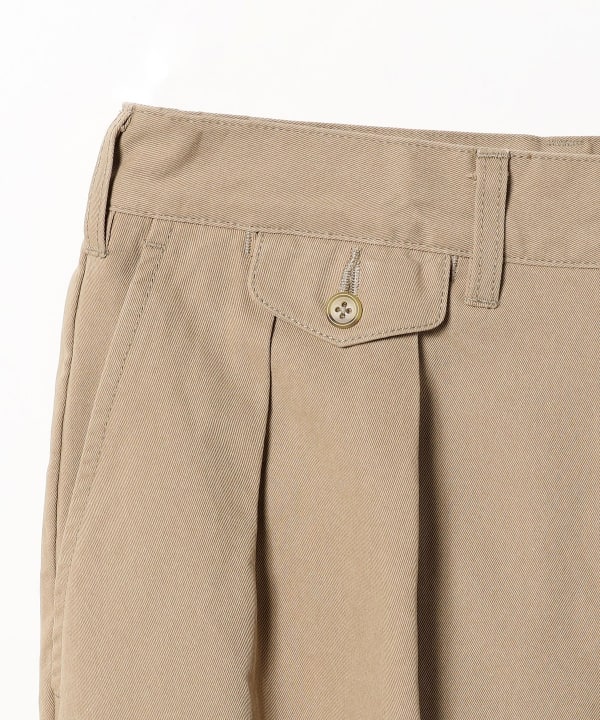 BEAMS PLUS 2 Pleats Trousers Twill