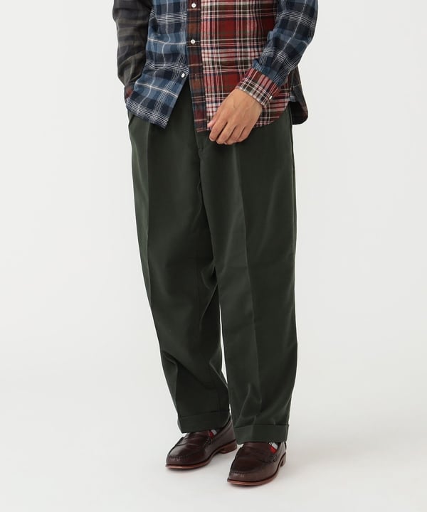 BEAMS PLUS 2 Pleats Trousers PE Twill