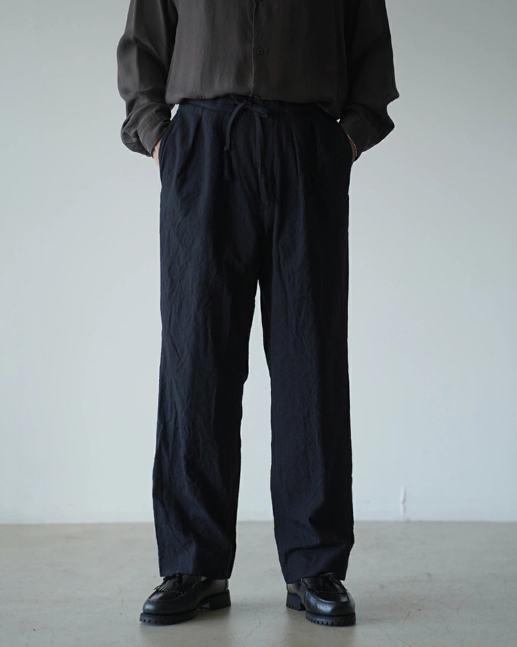 KAPTAIN SUNSHINE Wool Stripe Easy Trousers
