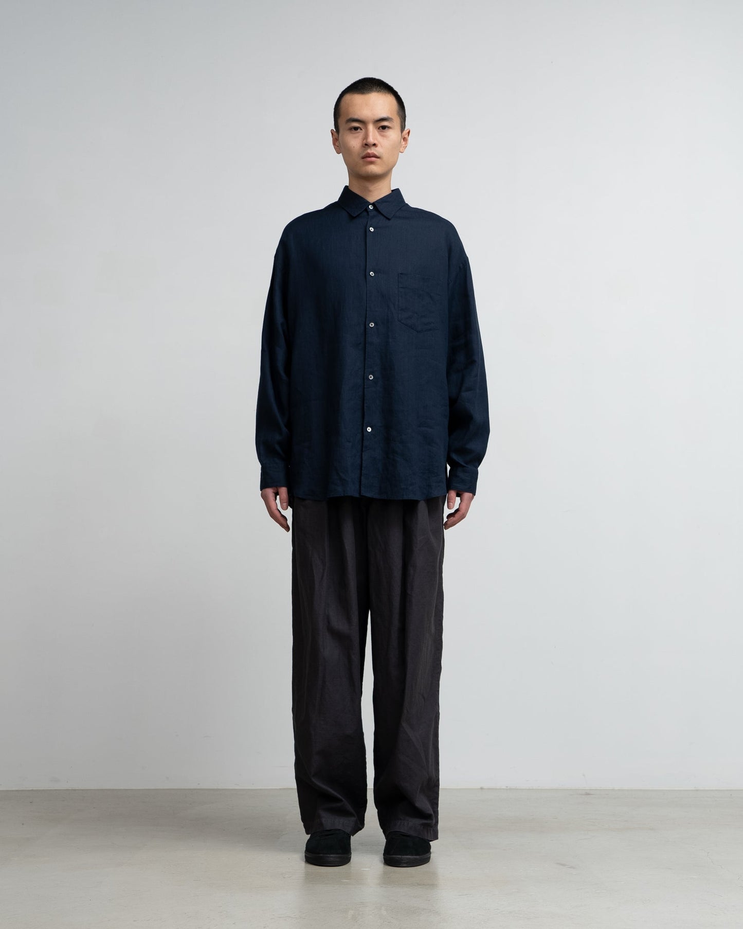 Graphpaper Linen L/S Oversized Regular Collar Shirt