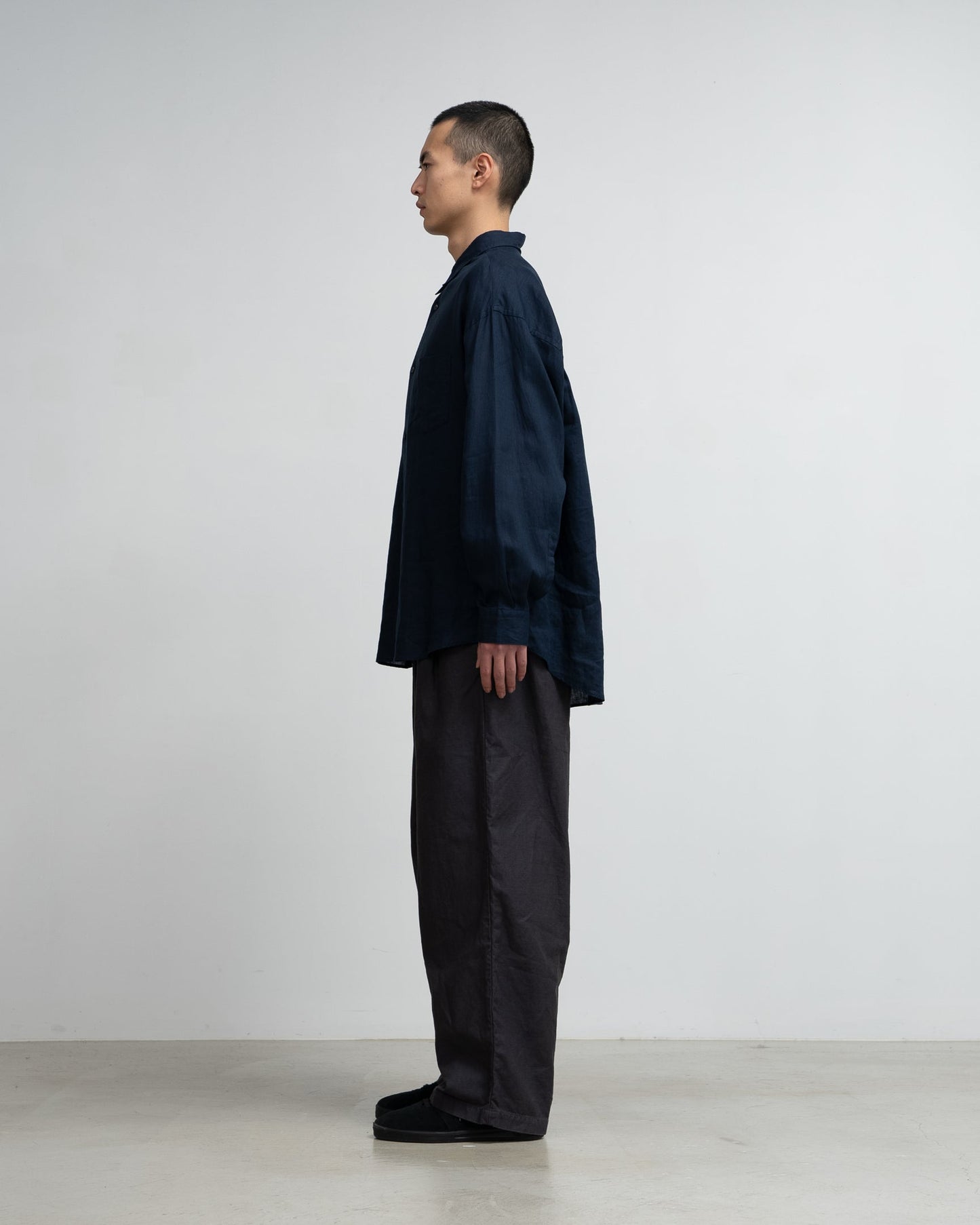 Graphpaper Linen L/S Oversized Regular Collar Shirt