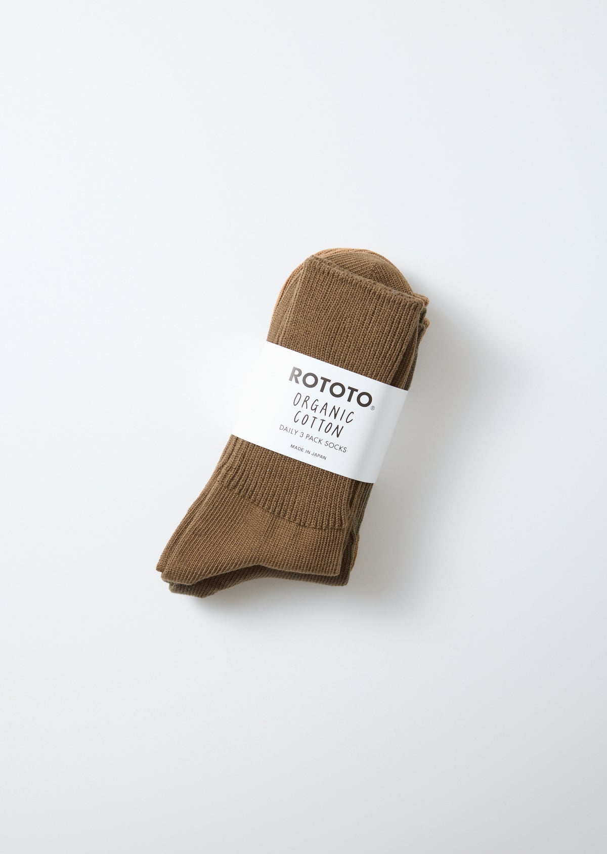 RoToTo ORGANIC DAILY 3 PACK RIBBED CREW SOCKS