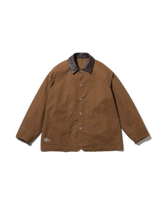 FreshService COTTON CANVAS LEATHER COLLAR WORK JACKET