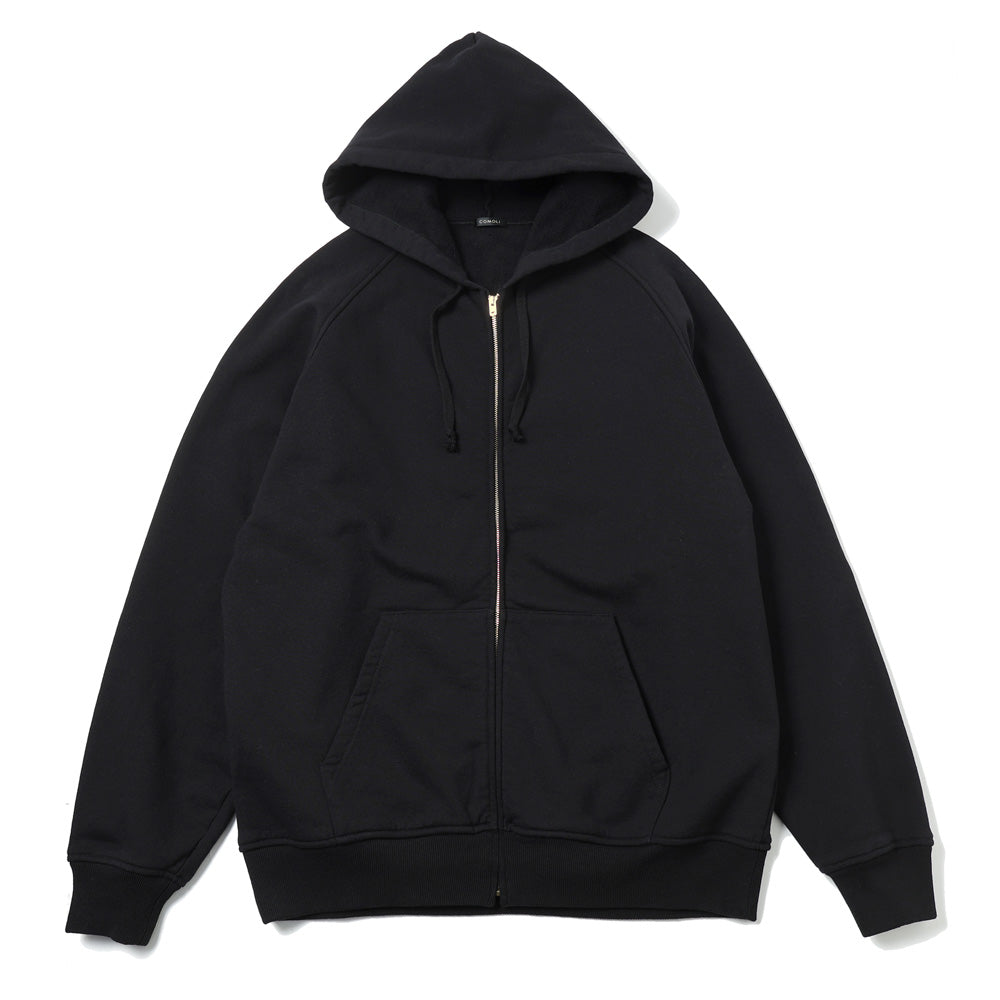 COMOLI Cotton Fleece Zip-up Hoodie