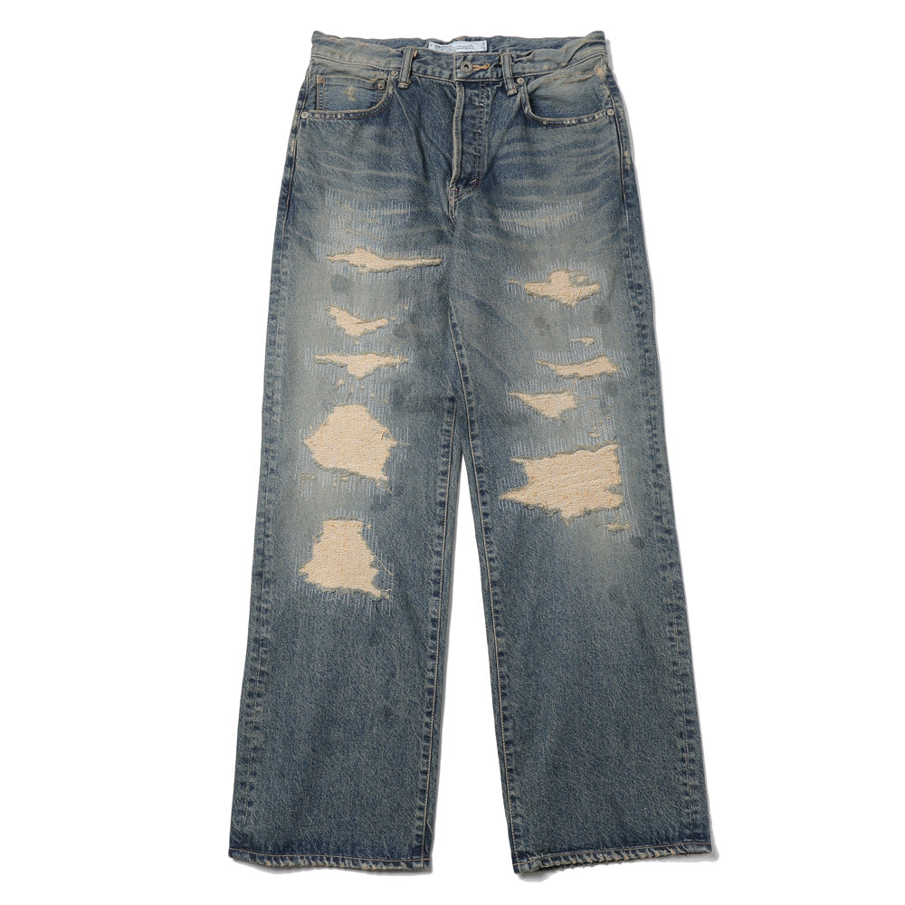 DAIRIKU Straight Vintage Repair Denim Pants