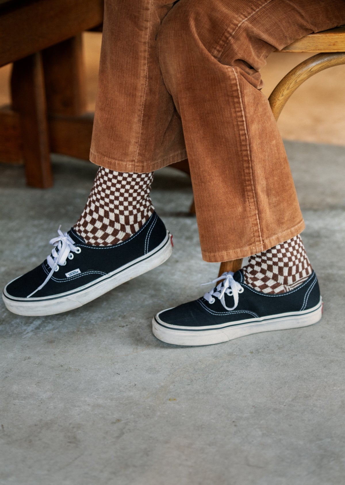 RoToTo CHECKERBOARD PATTERN SOCKS