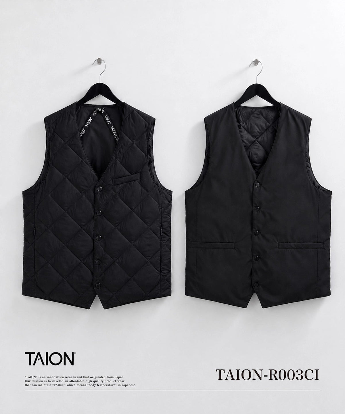 TAION City Line Reversible Single-Button Down Vest