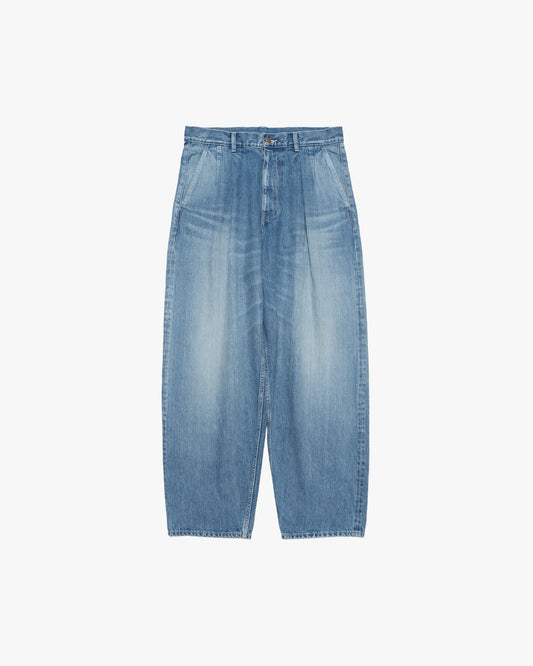 Graphpaper Selvage Denim Two Tuck Pants - LIGHT FADE