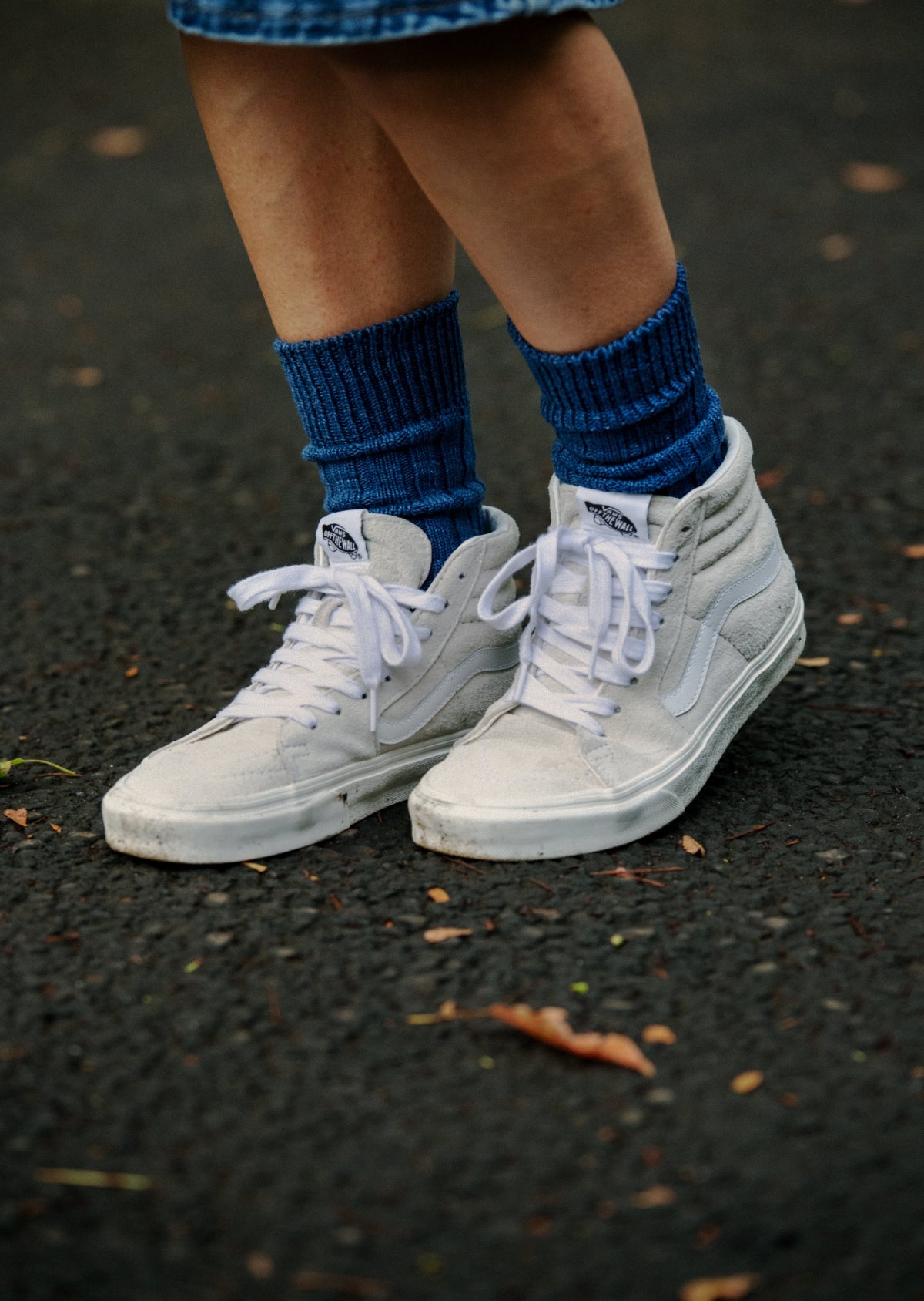RoToTo ORGANIC COTTON INDIGO TONE SOCKS