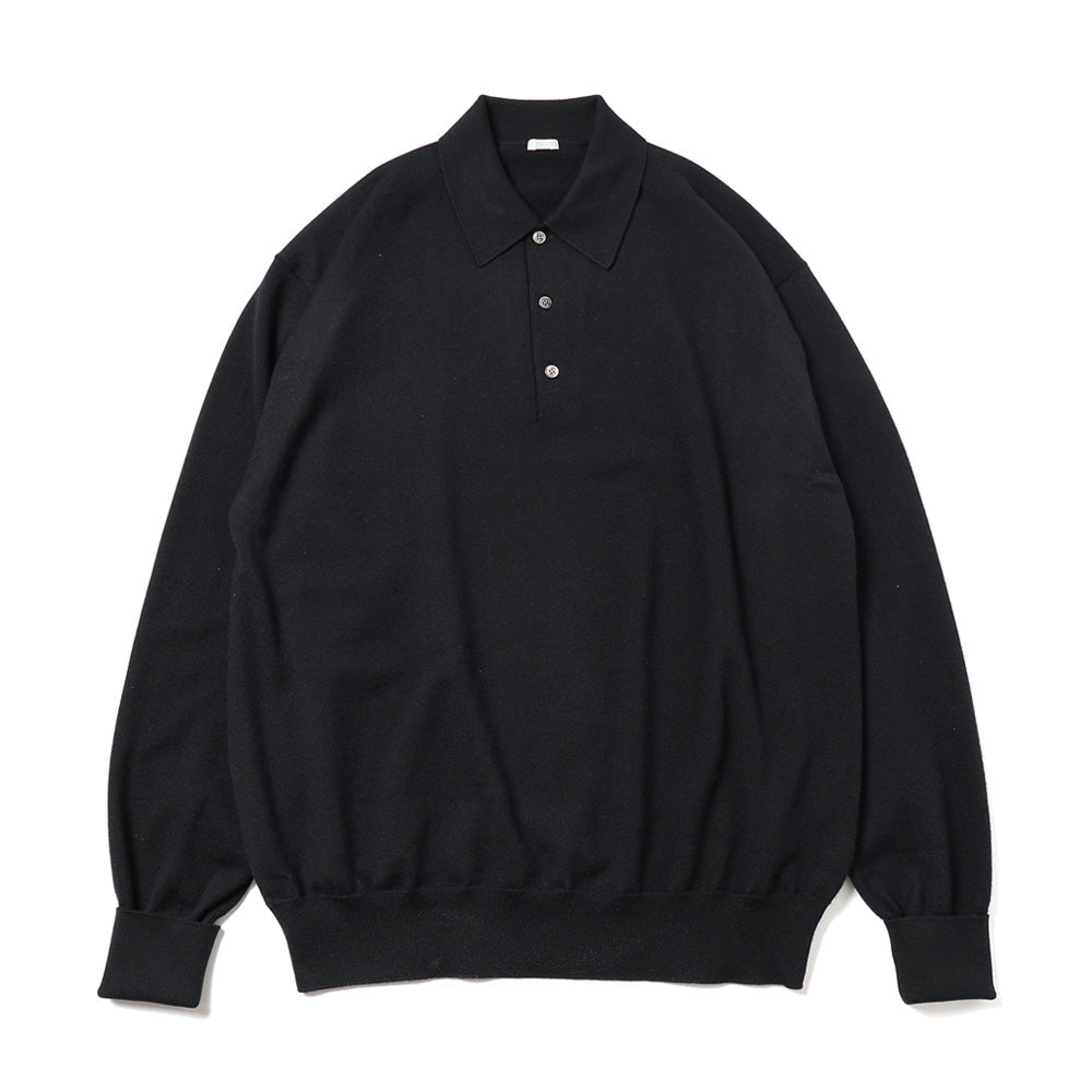 A.PRESSE Wool Knit L/S Polo Shirts