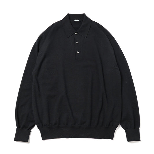 A.PRESSE Wool Knit L/S Polo Shirts