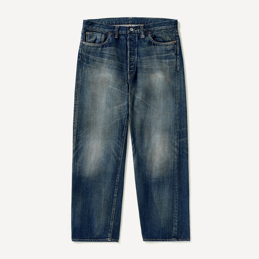 A.PRESSE Vintage Washed Straight Denim Pants