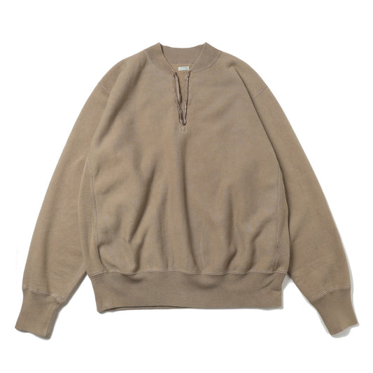 A.PRESSE Vintage Half Zip Rib Collar Sweatshirt