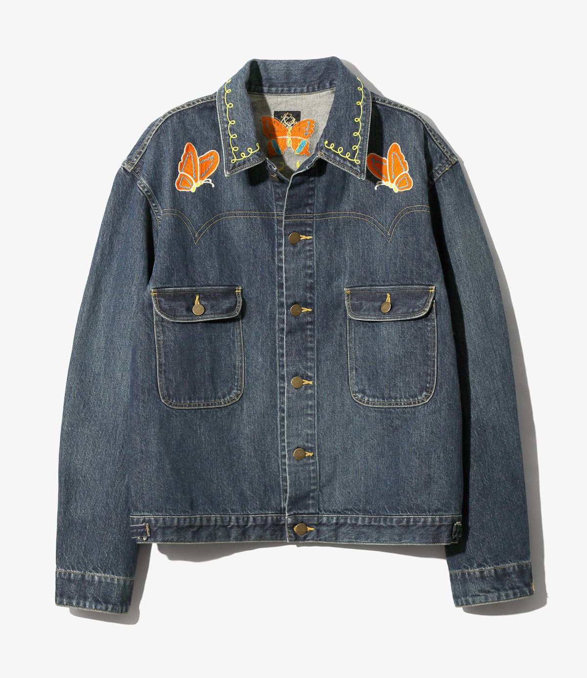 Needles Papillon Emb. Jean Jacket - 12oz Denim