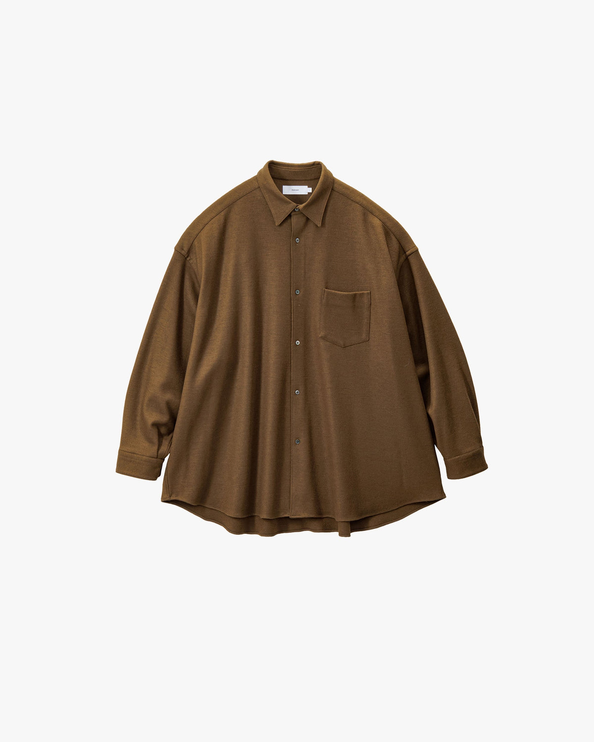 Graphpaper Wool Smooth Flannel Oversized Regular Collar Shirt
