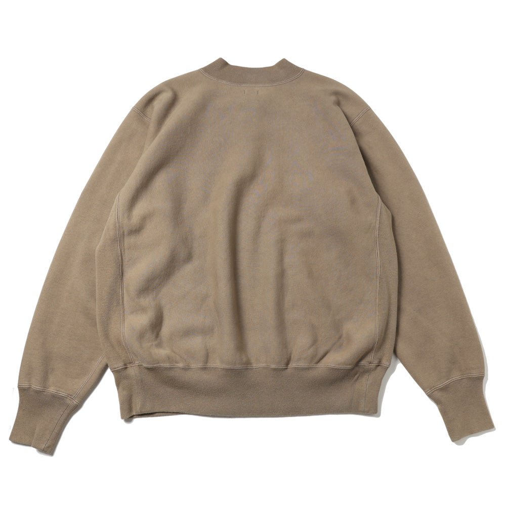 A.PRESSE Vintage Half Zip Rib Collar Sweatshirt
