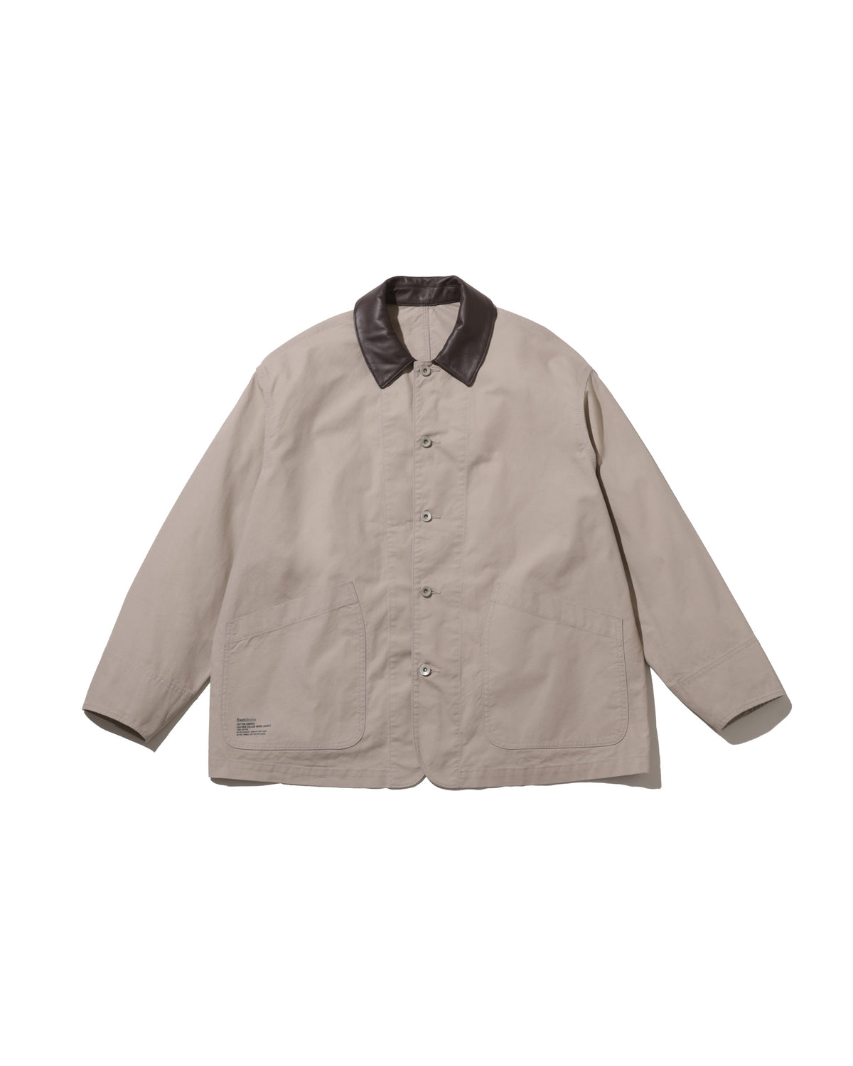 FreshService COTTON CANVAS LEATHER COLLAR WORK JACKET