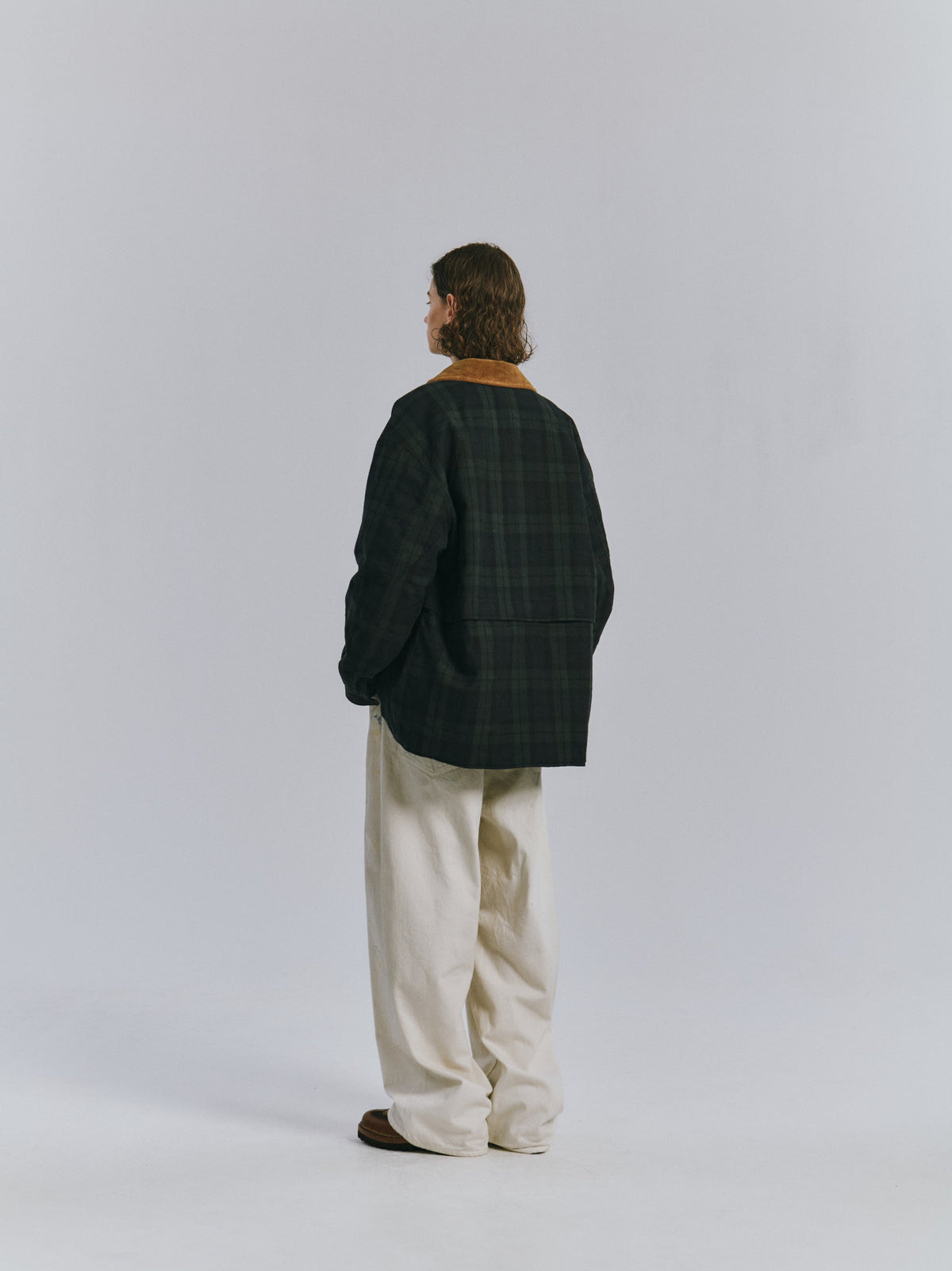 ANCELLM CHECK HALF JACKET