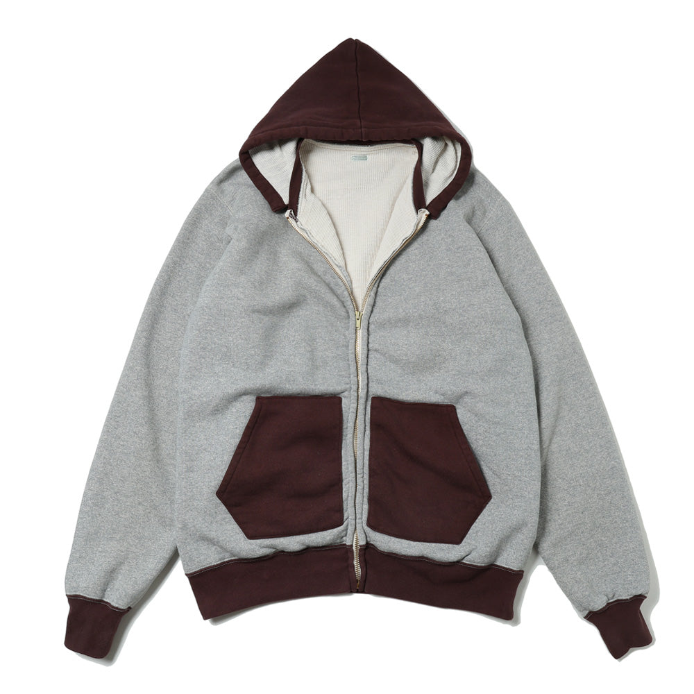 A.PRESSE Vintage Attached Hood Zip Parka