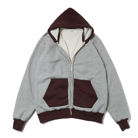 A.PRESSE Vintage Attached Hood Zip Parka