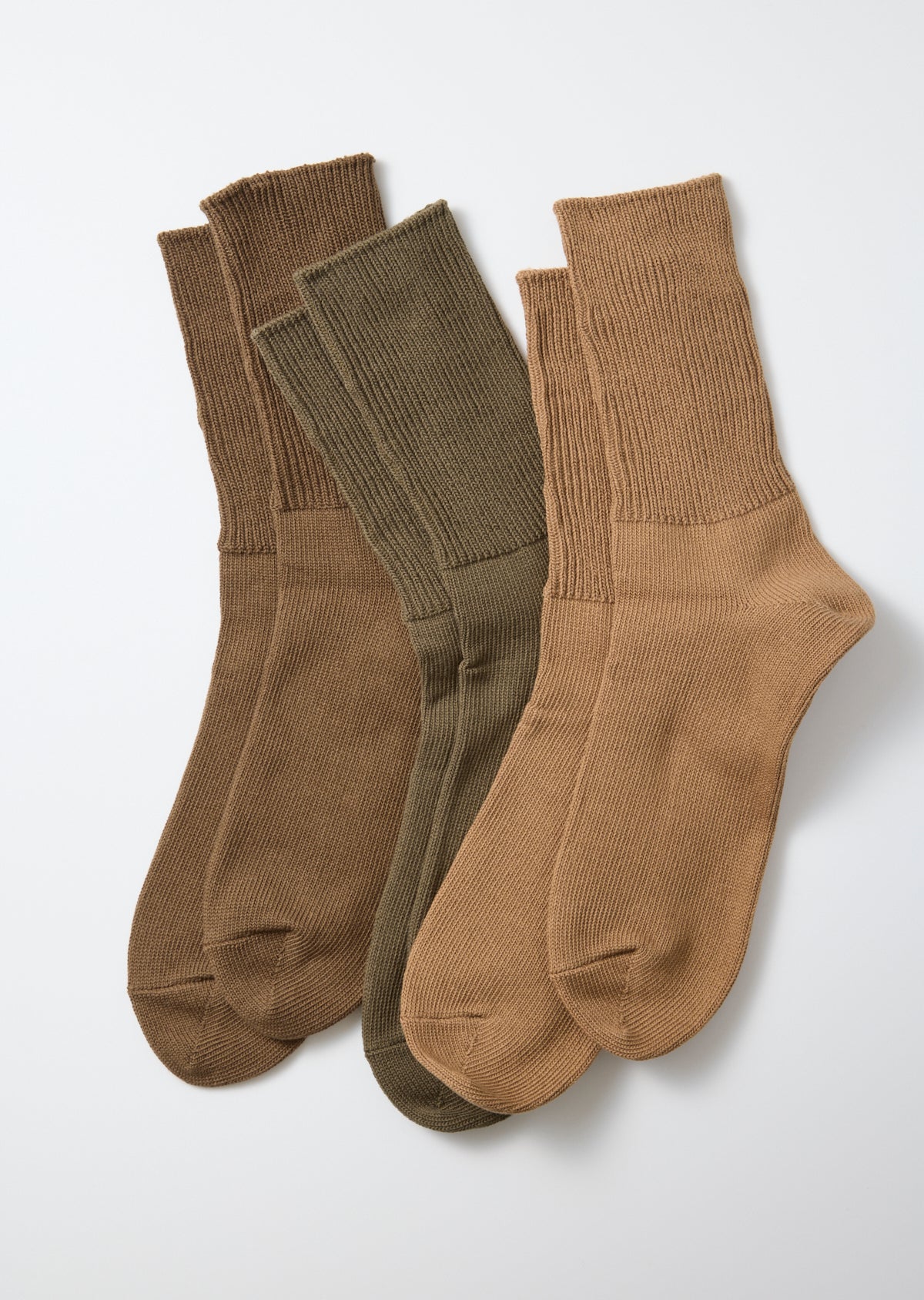 RoToTo ORGANIC DAILY 3 PACK RIBBED CREW SOCKS