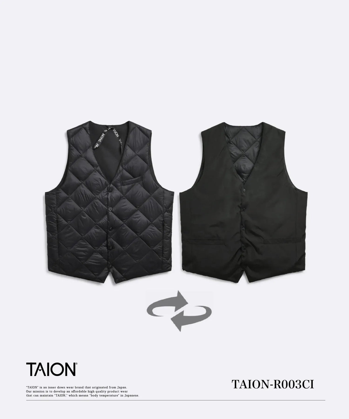 TAION City Line Reversible Single-Button Down Vest